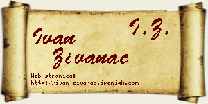 Ivan Živanac vizit kartica